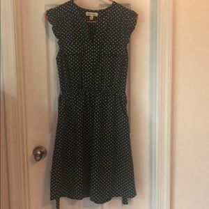 Green polka dot dress